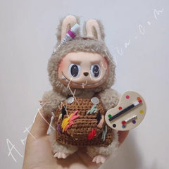 Doll Cloth Painter Dabble & Knit Bib - 076