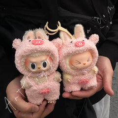 Doll Cloth Pink Piggy Overalls Set - 043