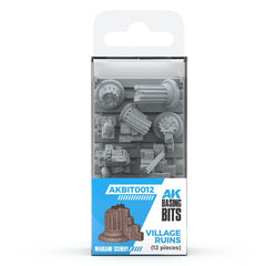 AK Interactive - Basing Bits - Village Ruins - 12 Pieces