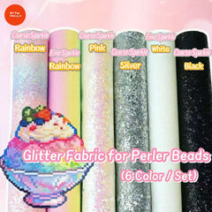 Glitter Fabric for Perler Beads – Gradient, Solid, Coarse & Fine Sparkle - B002
