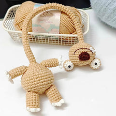 Sid the Sloth Crochet Long Neck, Ice Age Character Crochet, Bag Charm Gift, C006