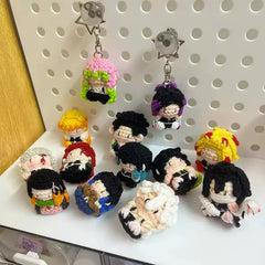 Demon Slayer Crochet Doll, Kimetsu No Yaiba Plush Keychain, Chibi Amigurumi Doll Gift, C013