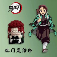 Demon Slayer Crochet Doll, Kimetsu No Yaiba Plush Keychain, Chibi Amigurumi Doll Gift, C013