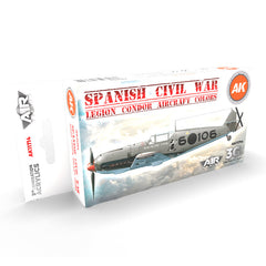 Ak Interactive - 3 Gen Acrylics - Spanish Civil War. Legion Condor Aircraft Set
