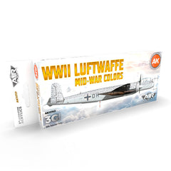 Ak Interactive - 3 Gen Acrylics - WW2 Luftwaffe Mid-War Colors Set