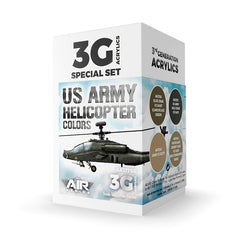Ak Interactive - 3 Gen Acrylics - Us Army Helicopter Colors Set