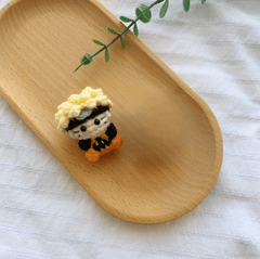 Naruto Mini Crochet Keychain Doll, Chibi Amigurumi Doll Gift, C014
