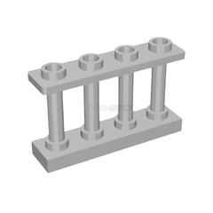 LEGO Fence 1 x 4 x 2 Spindled with 4 Studs, Light Grey [15332] 6057449