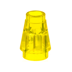LEGO Cone 1 x 1 with Top Groove, Trans-Yellow [59900] 4589b 6337597