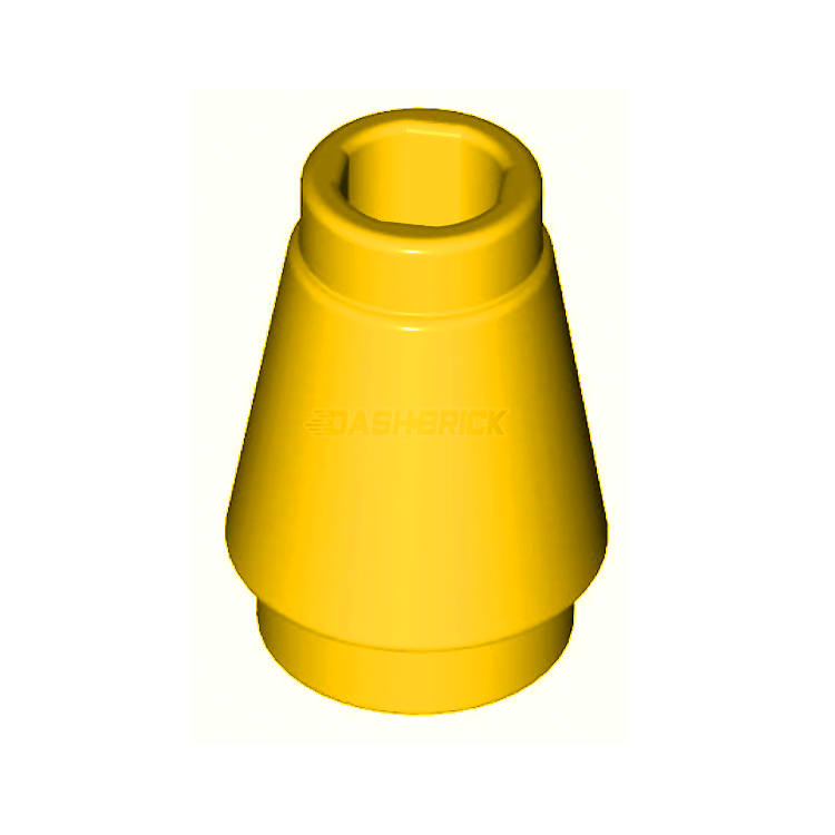 LEGO Cone 1 x 1 with Top Groove, Yellow [4589b]