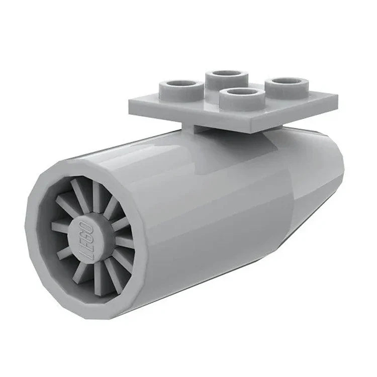 LEGO Engine, Smooth Large, 2 x 2 Thin Top Plate (2 Parts), Light Grey [4868b / 4869] 4263610 4211825