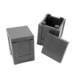 LEGO Container, Box/Crate 2 x 2 x 2, Lid, Dark Grey [61780] - Combo Pack (2)