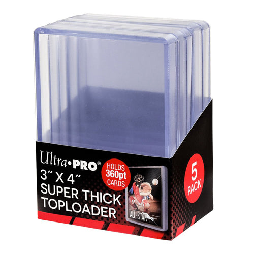 *A Grade* 360pt 3" x 4" Super Thick Toploaders (5 pack)