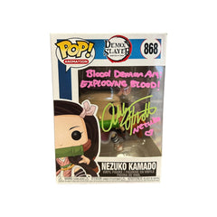Abby Trott Signed Nezuko Kamado #868 Funko Pop! - Demon Slayer - Condition 9/10 - JSA Authenticated