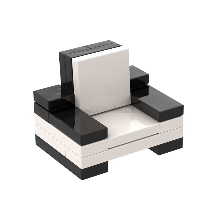 LEGO "Superior Lounge" - Adjustable, Black & White [MiniMOC]