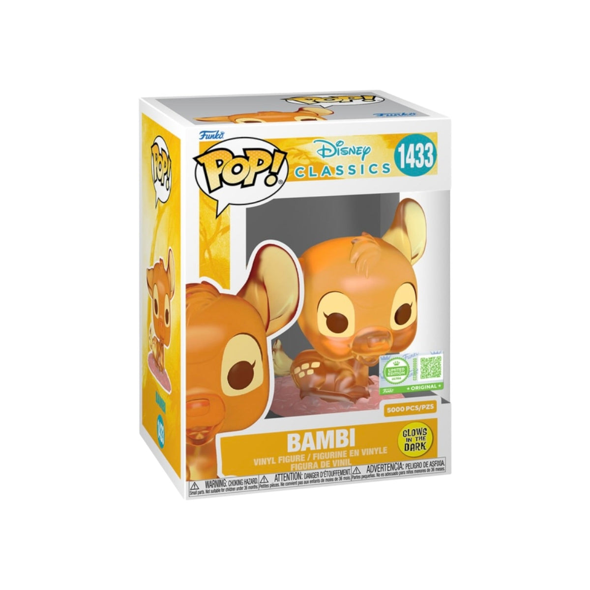 Bambi #1433 (Translucent Glows in the Dark) Funko Pop! - Disney Classics - Funko Ultra Exclusive LE5000 Pcs
