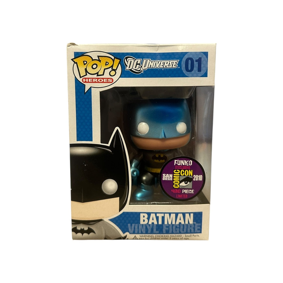 Batman #01 (Metallic) Funko Pop! - DC Universe - SDCC 2010 Exclusive LE480 Pcs - Condition 6/10