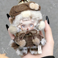 Doll Cloth Warm Plaid Cape Set For Skullpanda - 155