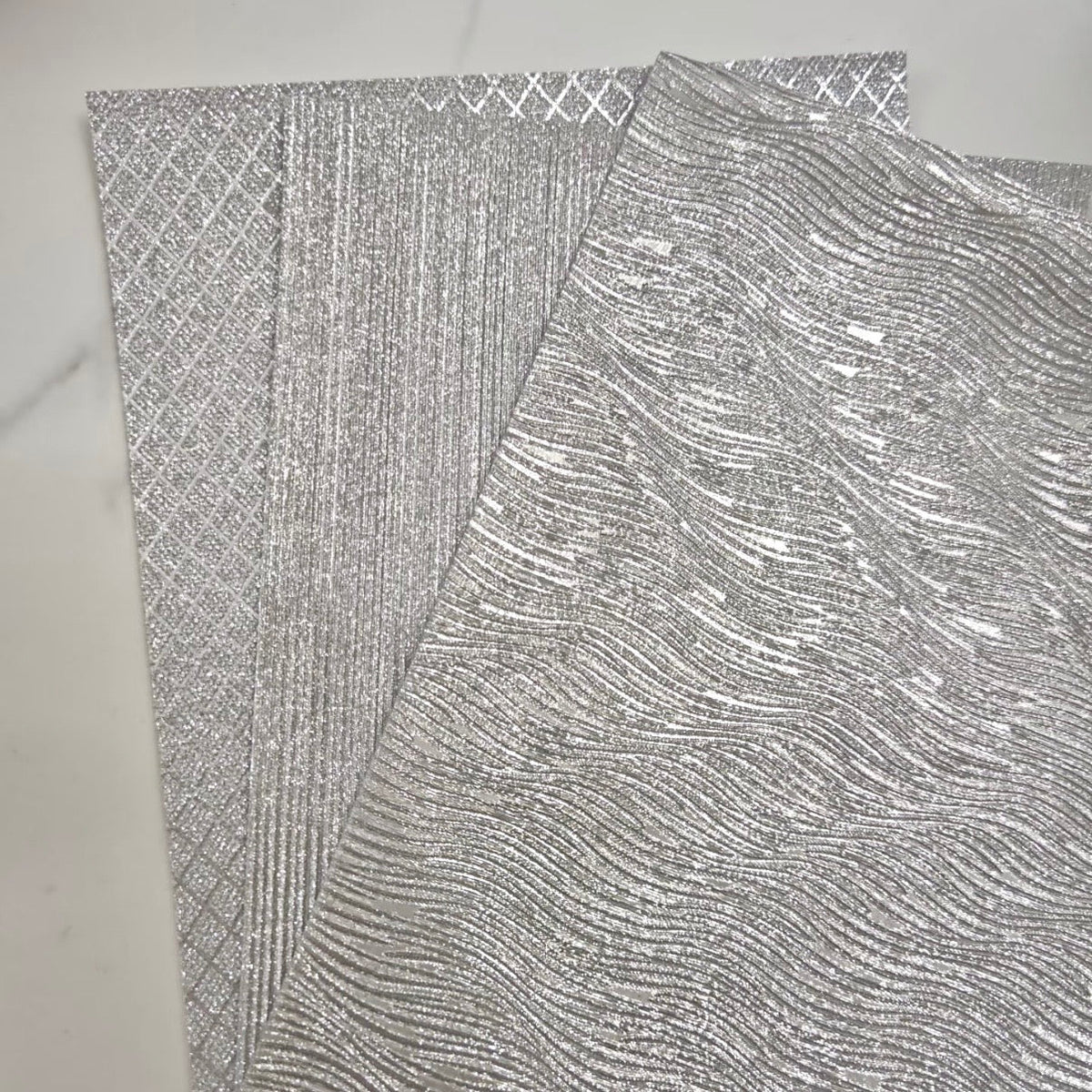 Cinderella Ironing Fabric for Perler Beads – Fine Sparkle, Velvet Touch, Striped Wavy Diamond Pattern - B003