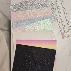 Glitter Fabric for Perler Beads – Gradient, Solid, Coarse & Fine Sparkle - B002