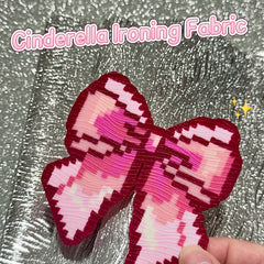 Cinderella Ironing Fabric for Perler Beads – Fine Sparkle, Velvet Touch, Striped Wavy Diamond Pattern - B003