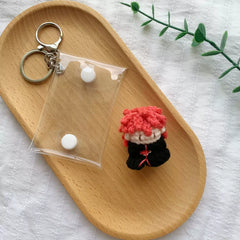 Naruto Mini Crochet Keychain Doll, Chibi Amigurumi Doll Gift, C014