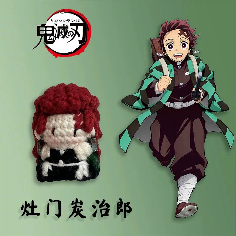 Demon Slayer Crochet Doll, Kimetsu No Yaiba Plush Keychain, Chibi Amigurumi Doll Gift, C013