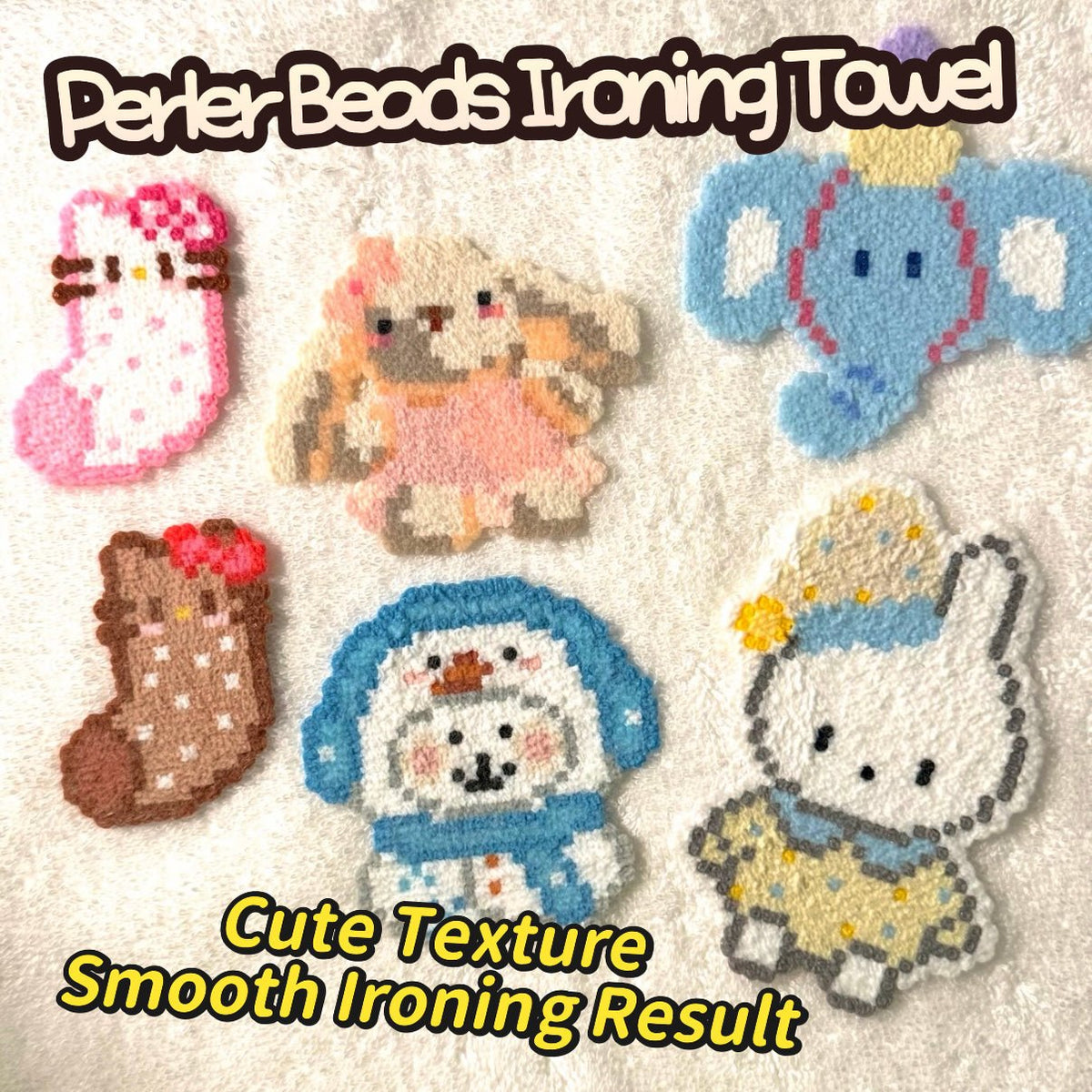 Plush-Touch Ironing Fabric for Perler Beads – Pure Cotton, Heat-Resistant & Reusable- B005