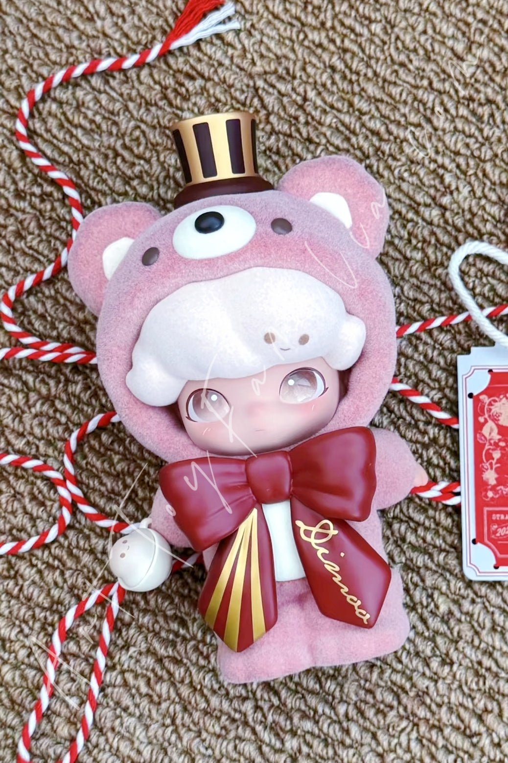 Dimoo Strawberry Latte Teddy