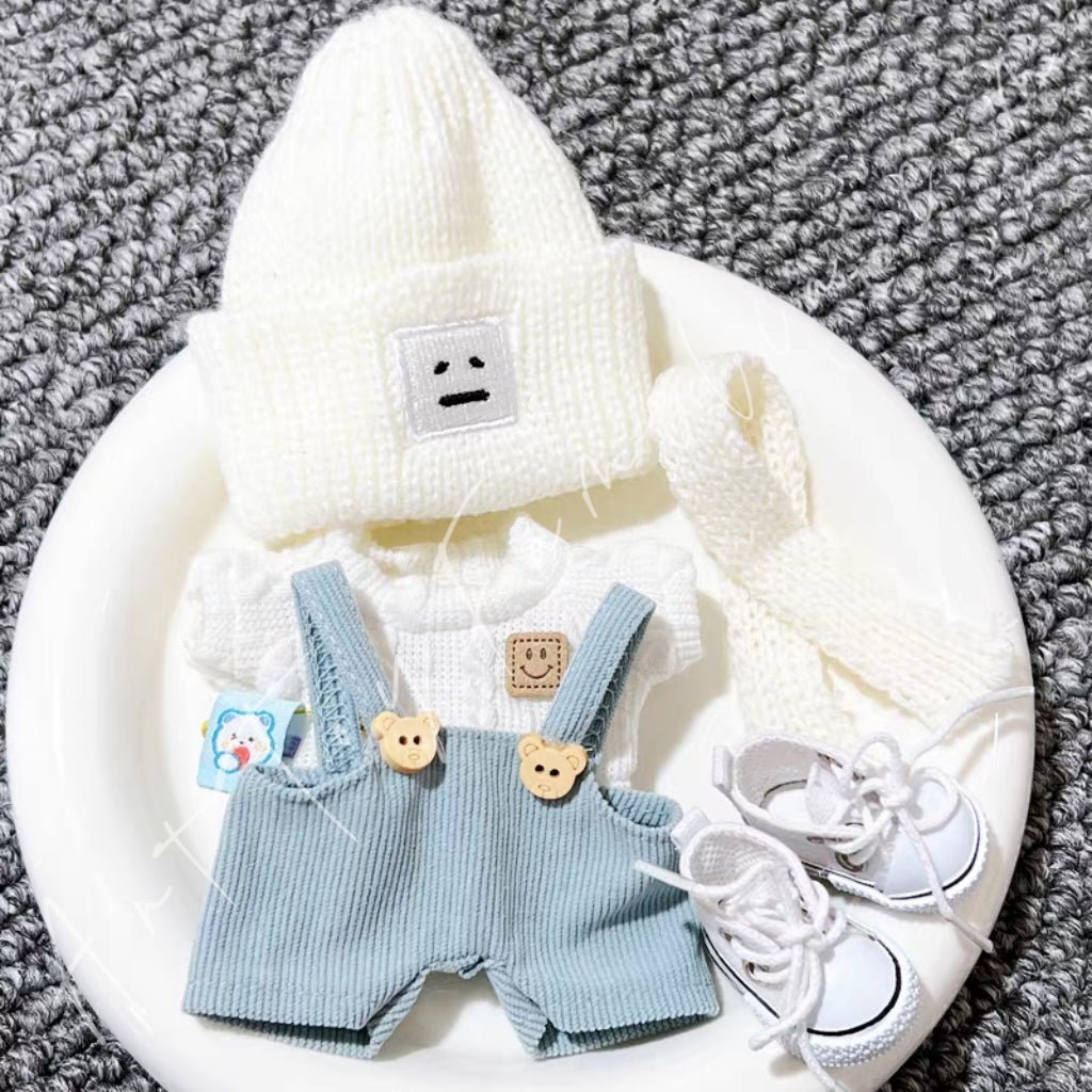 Doll Cloth Sporty Bear Overalls Set - 009