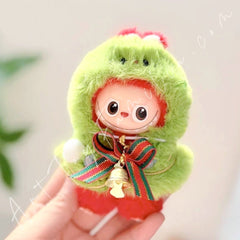 Doll Cloth Mini Christmas Elf Hooded Cape For Labubu - 118