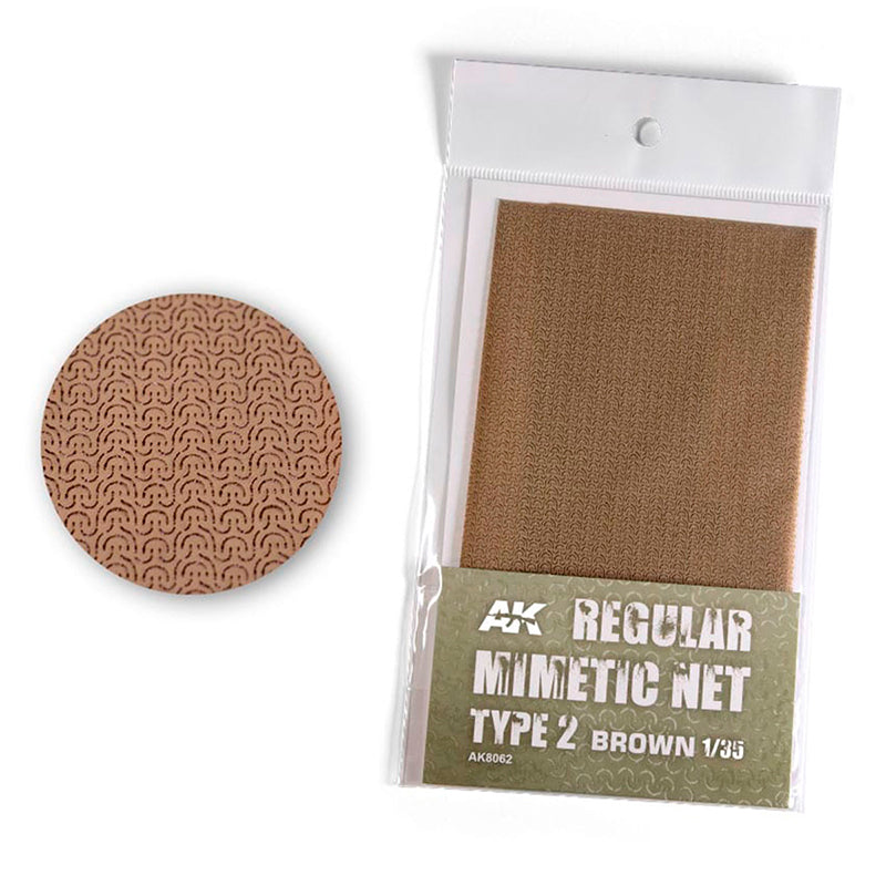 Ak Interactive - Accessories - Regular Camouflage Net Type 2 Brown