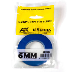 Ak Interactive - Basics  - Blue Masking Tape For Curves 6mm