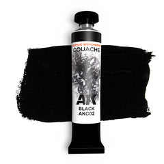 AK Interactive - Gouache Paints - Black - Ak Gouache 20 Ml.