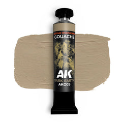 AK Interactive - Gouache Paints - Dark Earth - Ak Gouache 20 Ml.