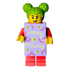 LEGO Minifigure - Coral Brick Costume Girl, Happy Birthday [BAM] Limited Release