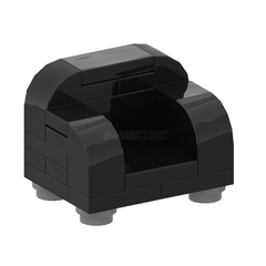 LEGO "Comfortable Lounge Chair" - Small Armchair, Black [MiniMOC]