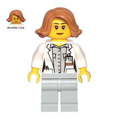 LEGO Minifigure - Doctor/Scientist - Woman, Glasses (2009) [CITY]
