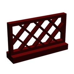 LEGO Fence 1 x 4 x 2 Lattice, Dark Red [3185]