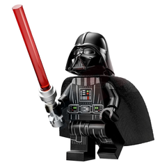 LEGO Minifigure - Darth Vader, Printed Arms, Fabric Cape, White Head, Frown [STAR WARS]
