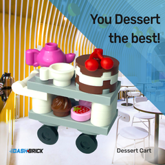 LEGO "Dessert Cart" - Cake, Cupcakes, Tea [MiniMOC]