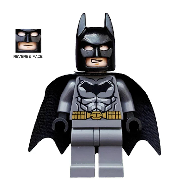 LEGO Minifigure - Batman, Dark Gray Suit, Gold Belt, Starched Cape (2015) [DC COMICS]