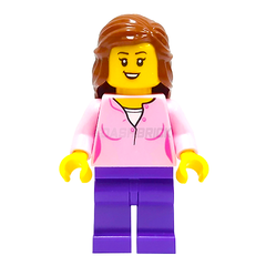 LEGO Minifigure - "Eileen" Brown Hair, Pink Blouse [NINJAGO]
