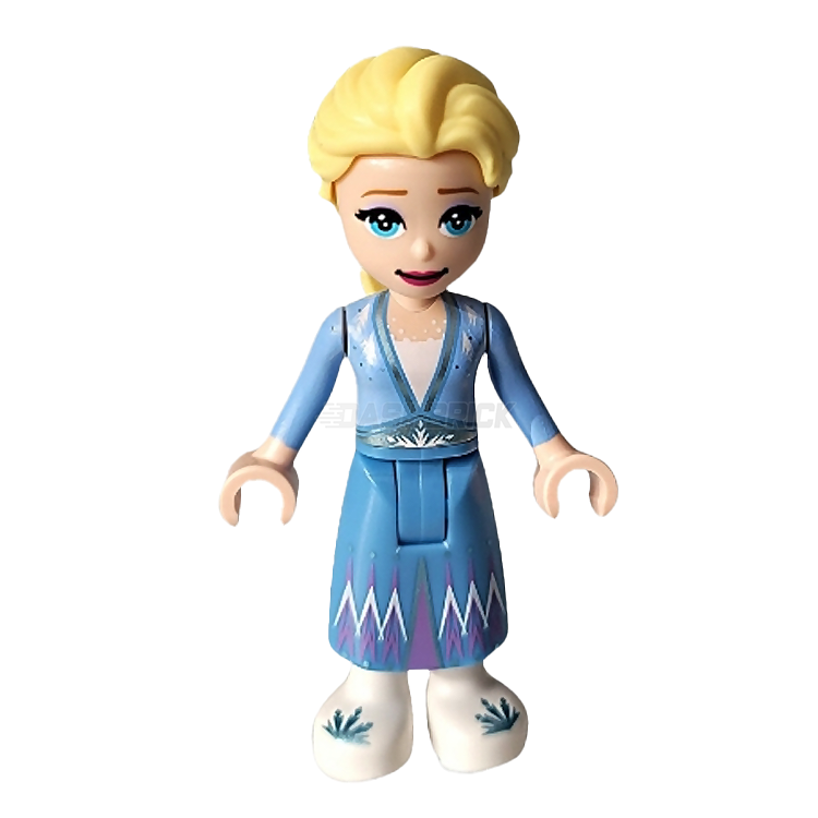LEGO Minifigure - Elsa - Medium Blue Skirt, White Shoes, Mini-Doll (2023) [DISNEY]