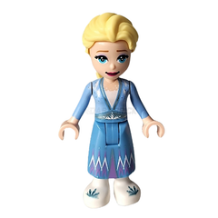 LEGO Minifigure - Elsa - Medium Blue Skirt, White Shoes, Mini-Doll (2023) [DISNEY]