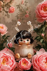 Pucky Ink Flowers Figurine