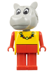 Fabuland Hippo - Hanna Hippopotamus, with Necklace LEGO fab6f