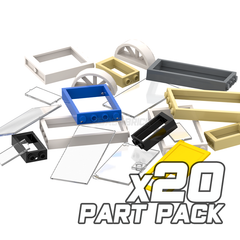 LEGO "Doors, Windows & Frames" [20 Part Pack] Assorted Colours, Sizes and Variations