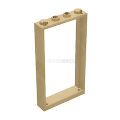 LEGO Door Frame 1 x 4 x 6, Two Holes, Tan [60596 / 40289]