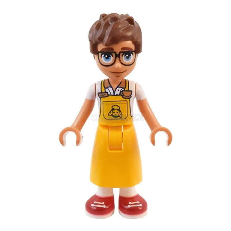 LEGO Minifigure - Friends Jules, Overalls, Glasses, Red Shoes [FRIENDS]